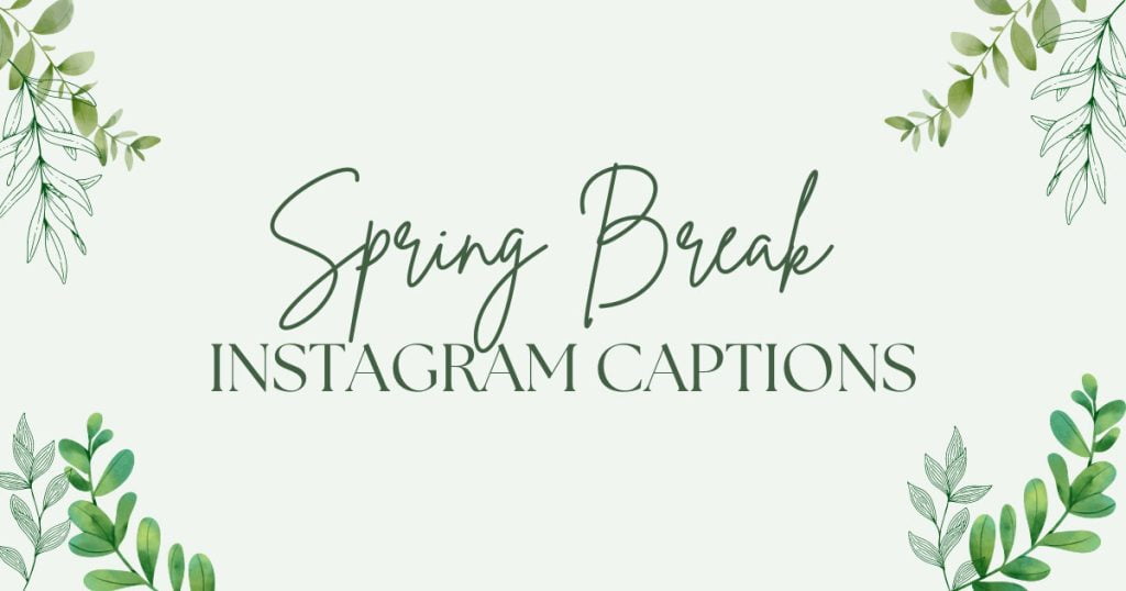 50+ Creative Spring Break Instagram Captions Cute Caption