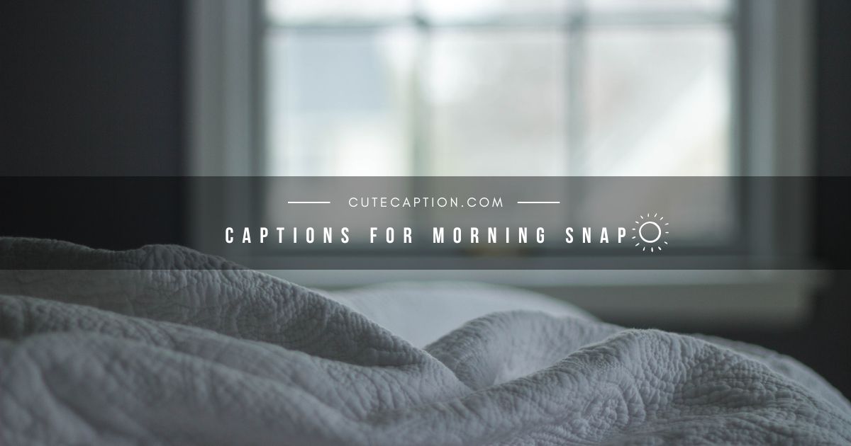 Captions for morning snap