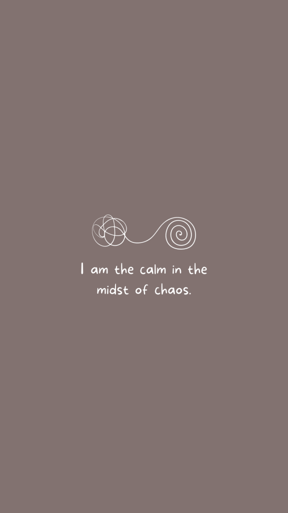 I am the calm