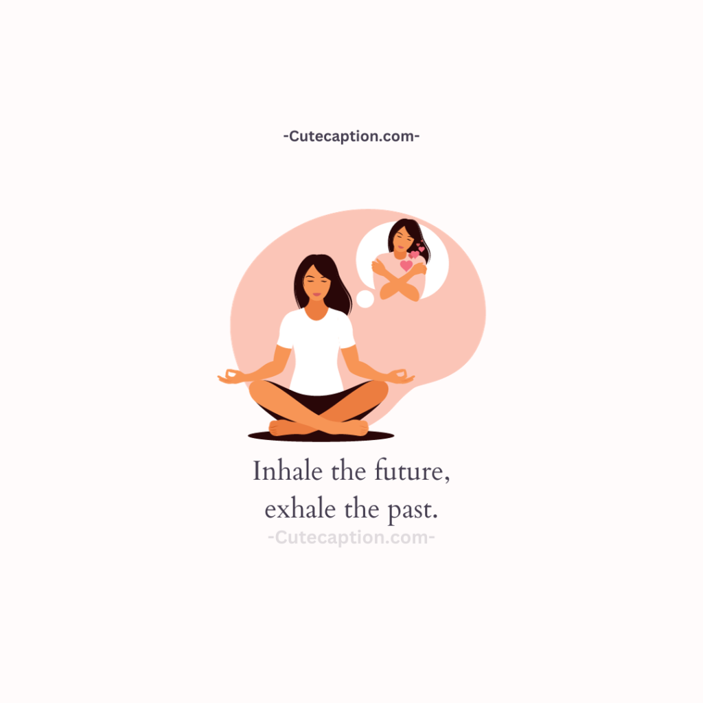 Inhale the future, exhale the part moving on infographic
